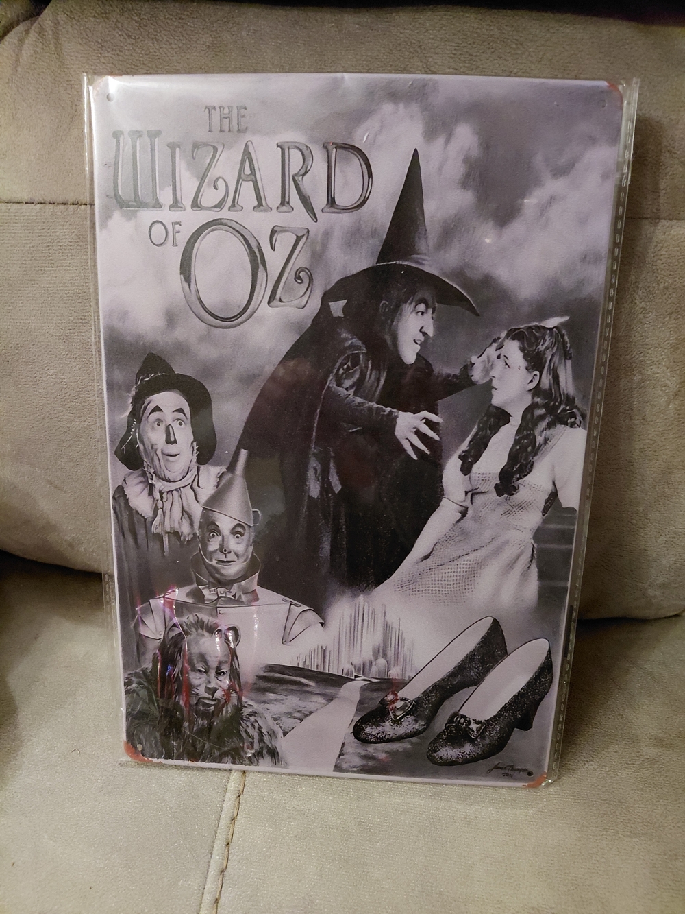 Wizard of Oz Dorothy Kids Costume Poster Tin - Black & White